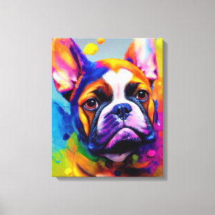 Französischer Bulldog Hund Niedliches liebenswerte Leinwanddruck