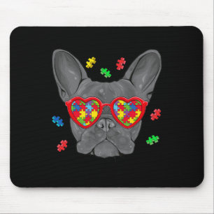Französischer Bulldog Hund Puzzle Gles Awareness H Mousepad
