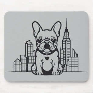 Französischer Bulldog-Hund-Tier-Welt-Furcht-Freund Mousepad