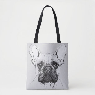 Französischer Bulldog Hund Wildtier-Illustration Tasche