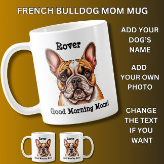 Französischer Bulldog, Hundename hinzufügen, Foto  Kaffeetasse