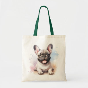 Französischer Bulldog in Aquarellen Tragetasche