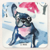 Französischer Bulldog in Christmas Weihnachtsmannm