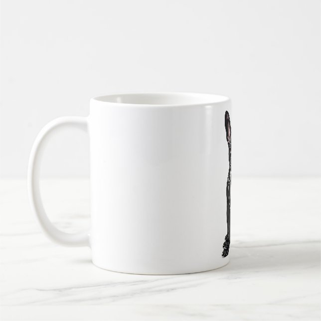 Französischer Bulldog in Tuxedo Kaffeetasse (Links)