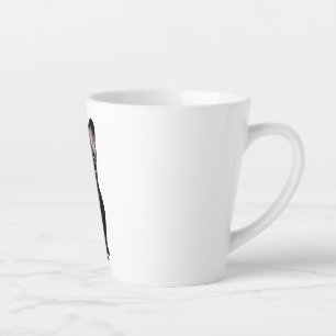 Französischer Bulldog in Tuxedo mit Brille Milchtasse