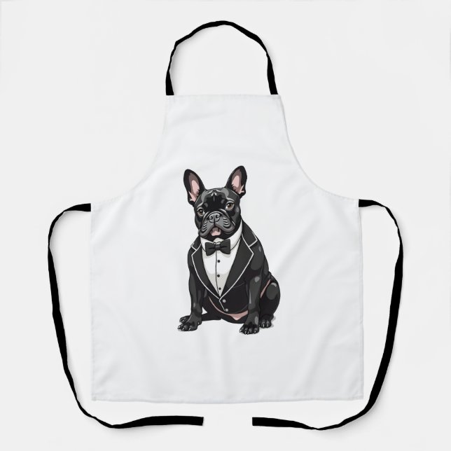 Französischer Bulldog in Tuxedo Schürze (Vorderseite)