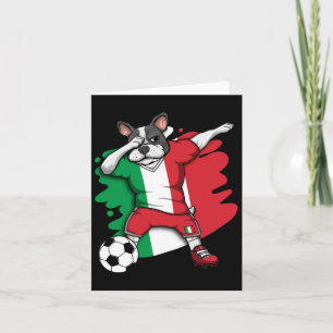 Französischer Bulldog Italien Fußball Fans Jersey  Karte