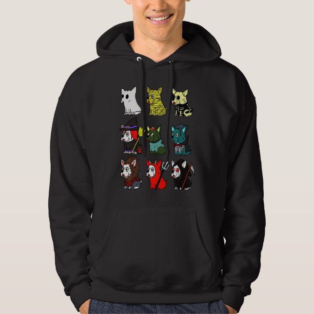 Französischer Bulldog-Kostüme Halloween-Hund Hoodie (Vorderseite)