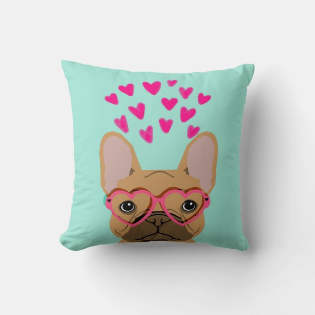 Französischer Bulldog - Liebe Kissen (Vorderseite)