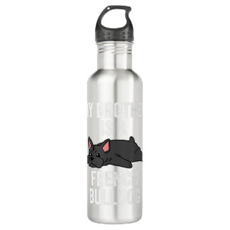 Französischer Bulldog Lover Girl Wasserflaschen Ge