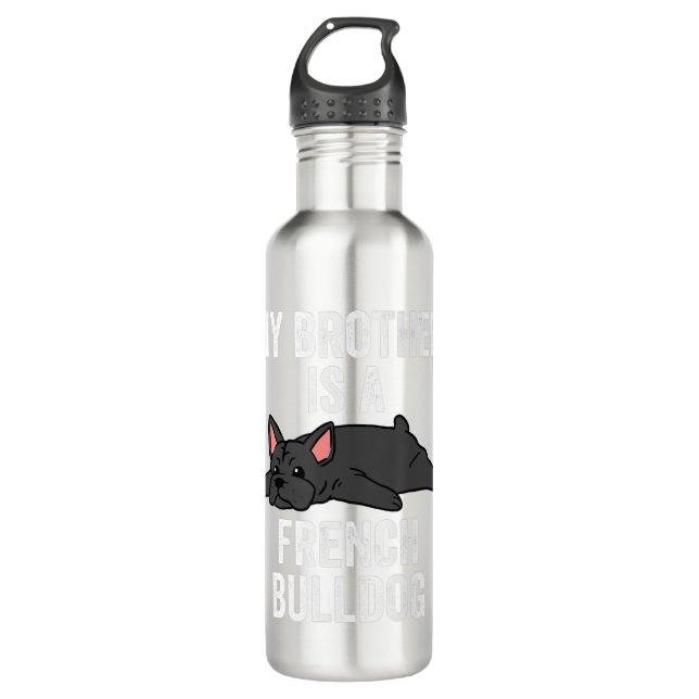 Französischer Bulldog Lover Girl Wasserflaschen Ge (Vorderseite)