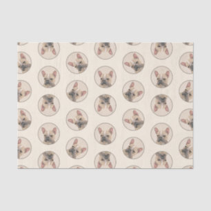 Französischer Bulldog Malerei Fawn Niedlich Origin Seidenpapier