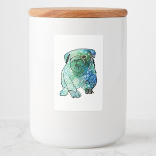 Französischer Bulldog Mandala Art Custom Food Cont Lebensmitteletikett
