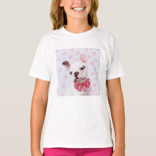 Französischer Bulldog mit Bow-Krawatte T-Shirt