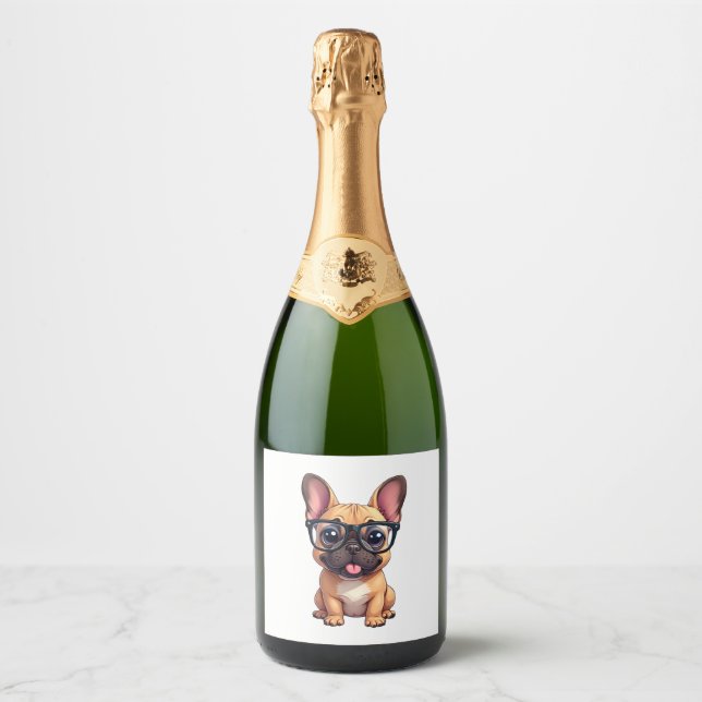 Französischer Bulldog mit Brillen (Vorderseite)