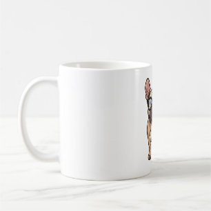 Französischer Bulldog mit Brillen Kaffeetasse