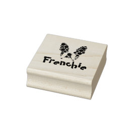 Französischer Bulldog mit bunten Kreisen Gummistempel