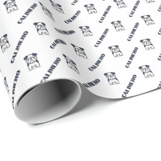 Französischer Bulldog mit dem Namen Wrapping Paper Geschenkpapier