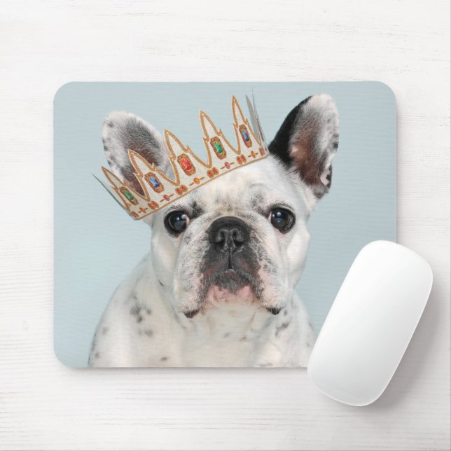 Französischer Bulldog mit Krone Mousepad (Mit Mouse)