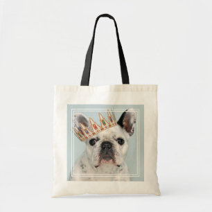 Französischer Bulldog mit Krone Tragetasche
