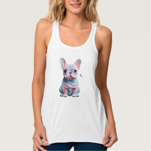 Französischer Bulldog mit Schmetterlingspapier - K Tank Top