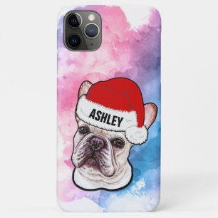 Französischer Bulldog mit Weihnachts-Hund Case-Mate iPhone Hülle