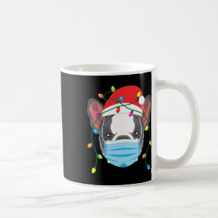 Französischer Bulldog mit Weihnachtsmaske Weihnach Kaffeetasse