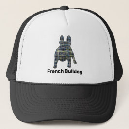 Französischer Bulldog Niedlich Hund Silhouette Gri Truckerkappe