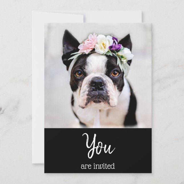 *~* Französischer Bulldog Niedliche Frenchie-Veran Einladung (Vorderseite)