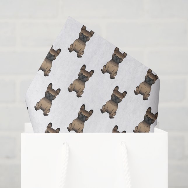 Französischer Bulldog / Niedlicher Hundemuster Seidenpapier (Geschenktüte)