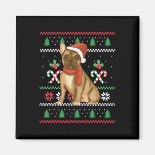 Französischer Bulldog Outfit Weihnachten Magnet