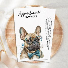 Französischer Bulldog Personalisierter Hund Groome Terminkarte