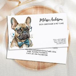 Französischer Bulldog Personalisierter Hund Groome Visitenkarte