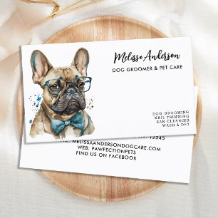 Französischer Bulldog Personalisierter Hund Groome Visitenkarte