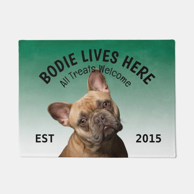 Französischer Bulldog Personalisierter Hund Lover  Fußmatte (Vorderseite)
