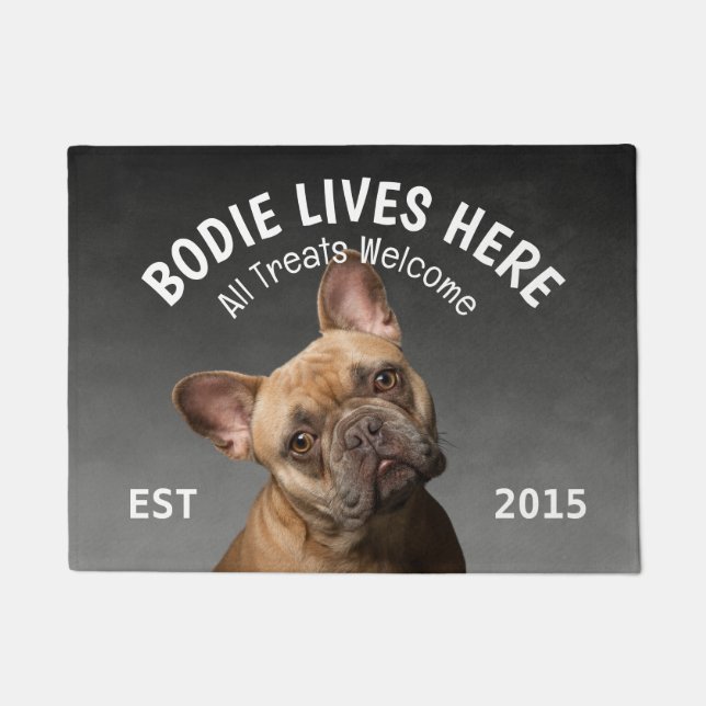 Französischer Bulldog Personalisierter Hund Lover  Fußmatte (Vorderseite)
