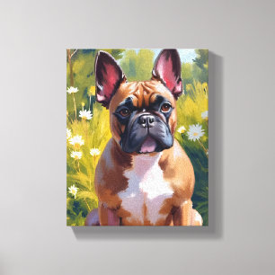 Französischer Bulldog Pet Malerei Hund Kunst Leinwanddruck