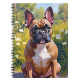 Französischer Bulldog Pet Malerei Hund Kunst Notizblock