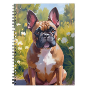 Französischer Bulldog Pet Malerei Hund Kunst Notizblock