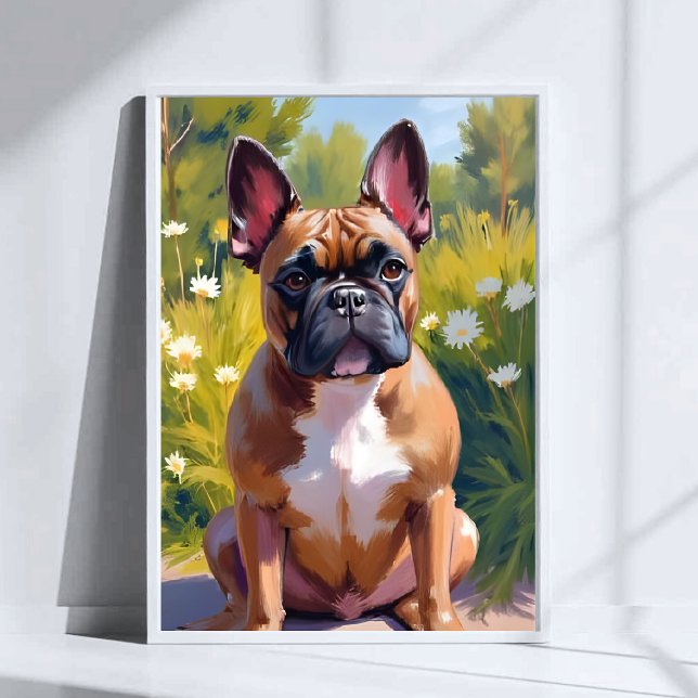 Französischer Bulldog Pet Malerei Hund Kunst Poster (Von Creator hochgeladen)
