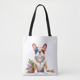 Französischer Bulldog Playful Adorable Fun Joyful Tasche