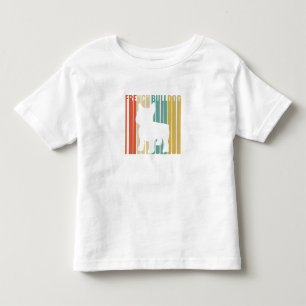 Französischer Bulldog Retro 1970er Geschenk für Ma Kleinkind T-shirt