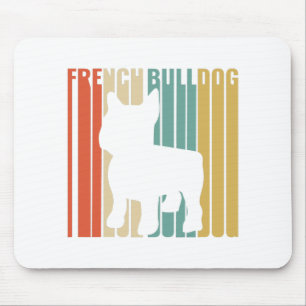Französischer Bulldog Retro 1970er Geschenk für Ma Mousepad