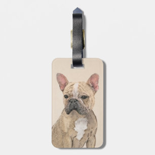Französischer Bulldog (Sable) Gemälde - Niedlich O Gepäckanhänger
