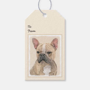 Französischer Bulldog (Sable) Gemälde - Niedlich O Geschenkanhänger