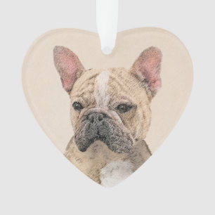 Französischer Bulldog (Sable) Gemälde - Niedlich O Ornament