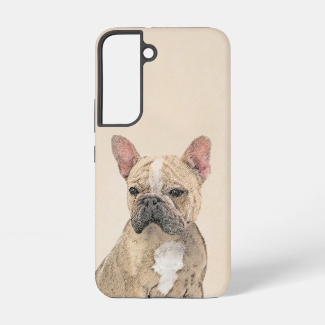 Französischer Bulldog (Sable) Gemälde - Niedlich O Samsung Galaxy Hülle (Rückseite)