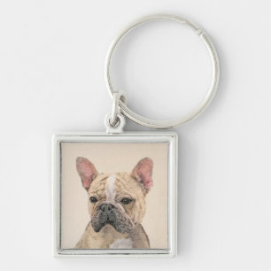 Französischer Bulldog (Sable) Gemälde - Niedlich O Schlüsselanhänger
