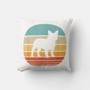 Französischer Bulldog Silhouette 60er 70er Gift Do Kissen