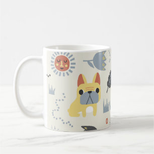 Französischer Bulldog: Skandinavische Flora Wieder Kaffeetasse